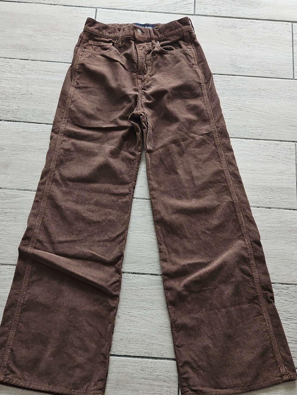 Veronica Beard Chocolate Brown Wide-Leg Corduroy Pants
